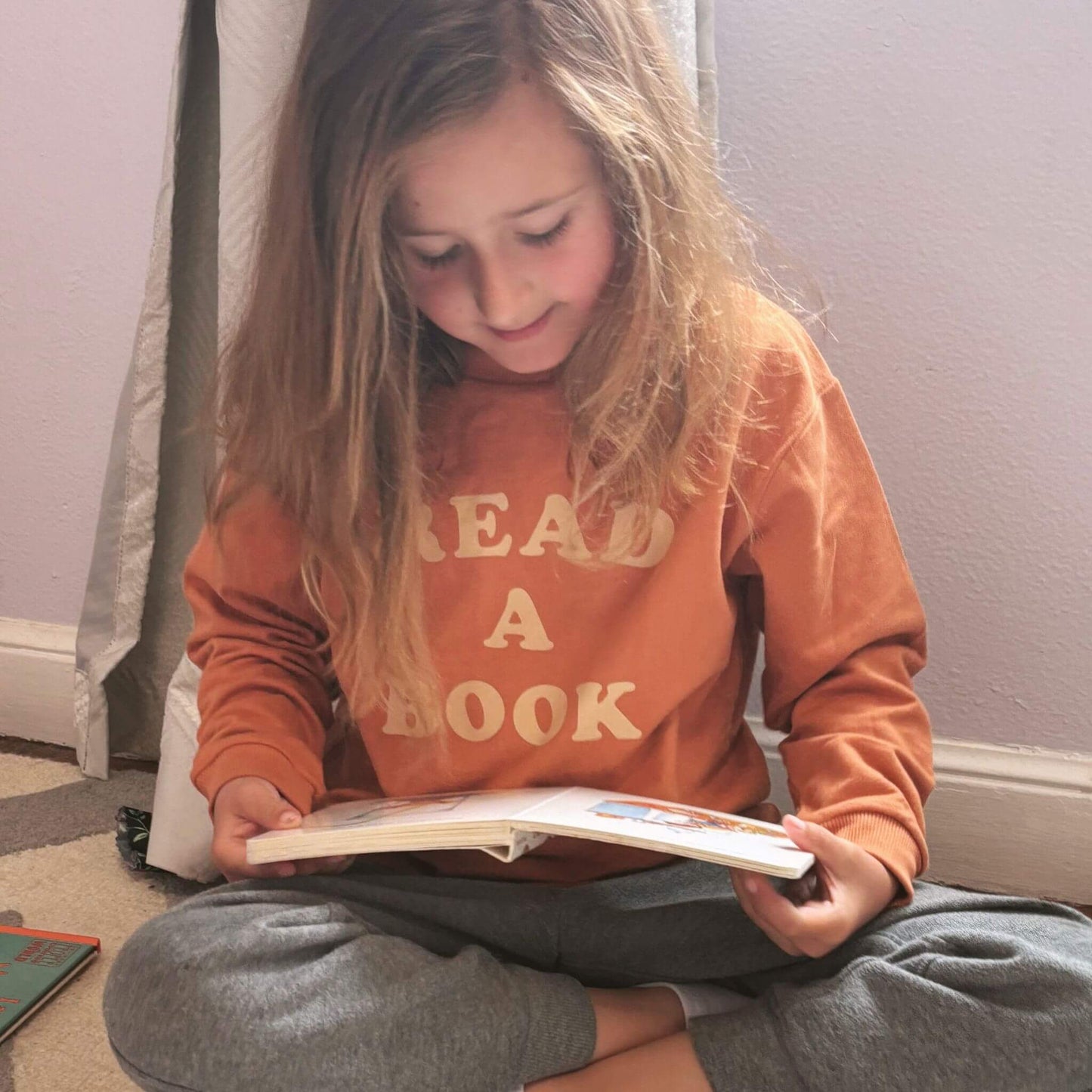 Read a Book Organic Toddler & Kids Pullover Sweatshirt