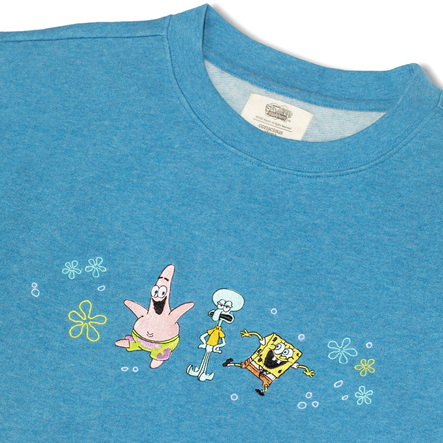 Spongebob Protect Oceans Adult Crew Sweatshirt