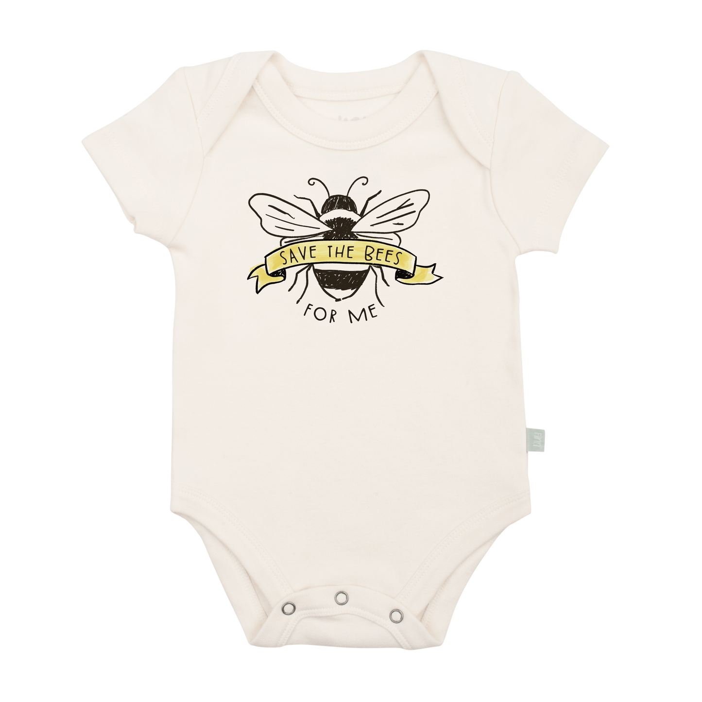 Organic Graphic Baby Bodysuit - Save the Bees