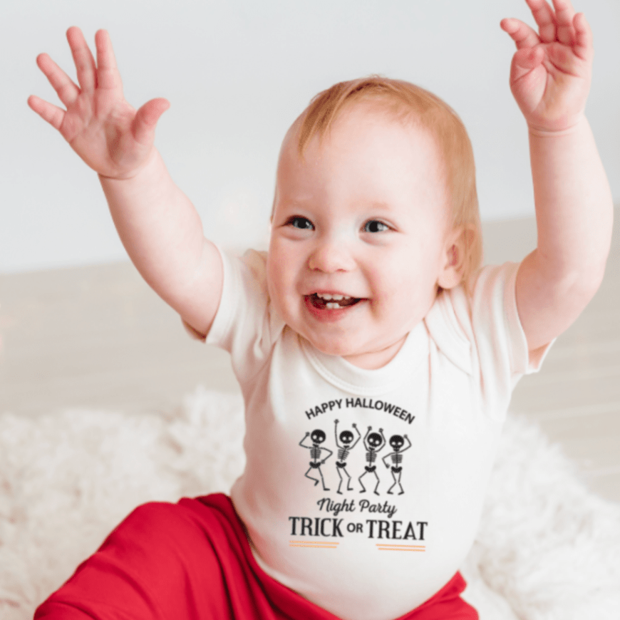 Organic Baby Graphic Bodysuit - Night Party