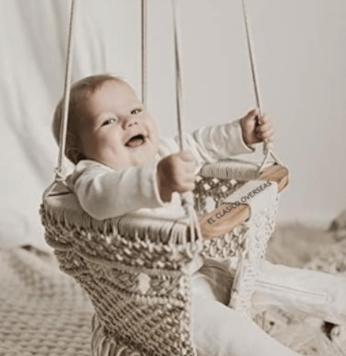 Handmade Organic Macrame Baby Swing