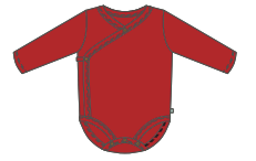 Organic Baby Long Sleeve Bodysuit - Scarlet Red
