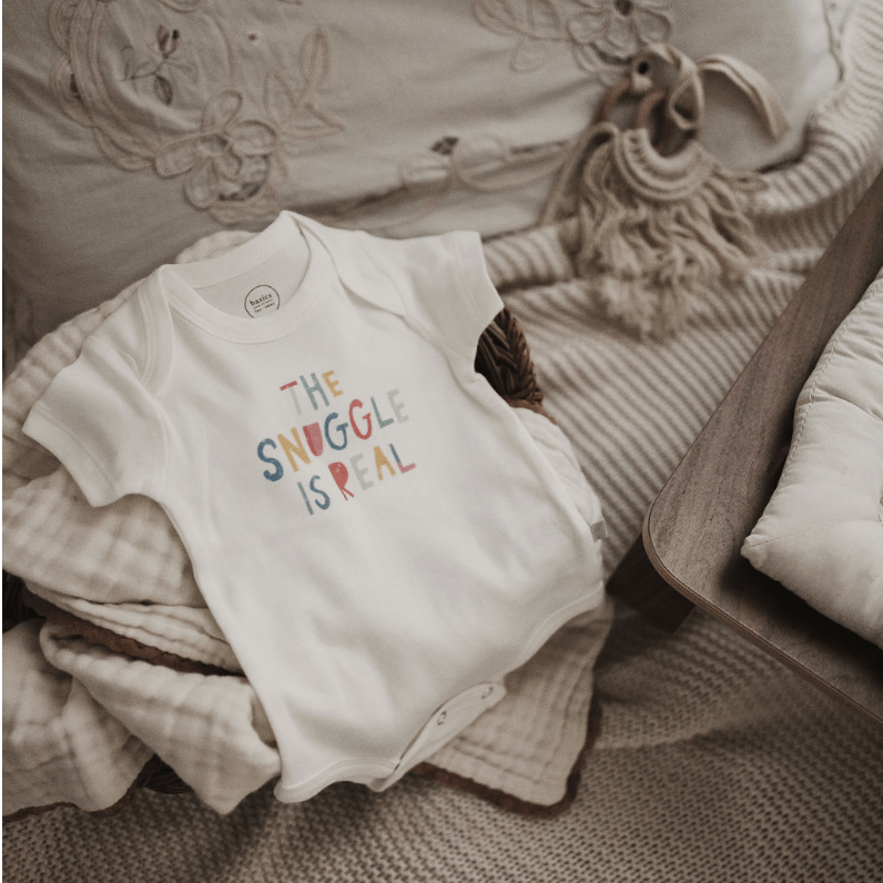 Organic Baby Graphic Bodysuit - The Snuggle is Real