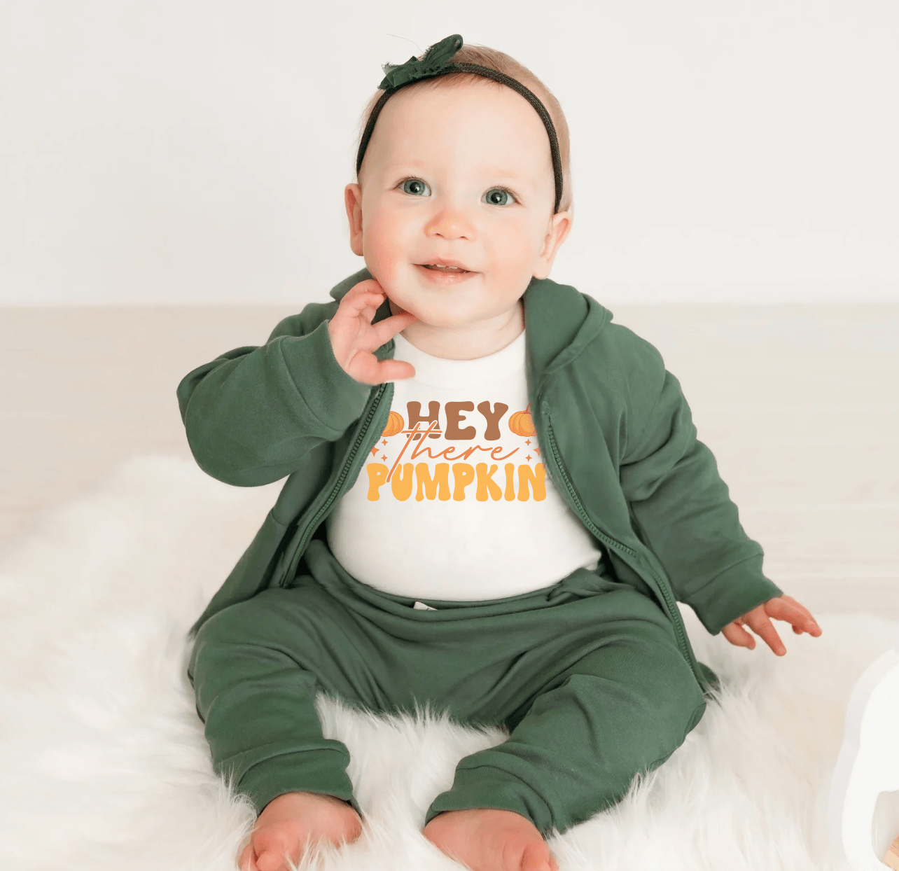 Organic Toddler Graphic Tee - Hey There Pumpkin
