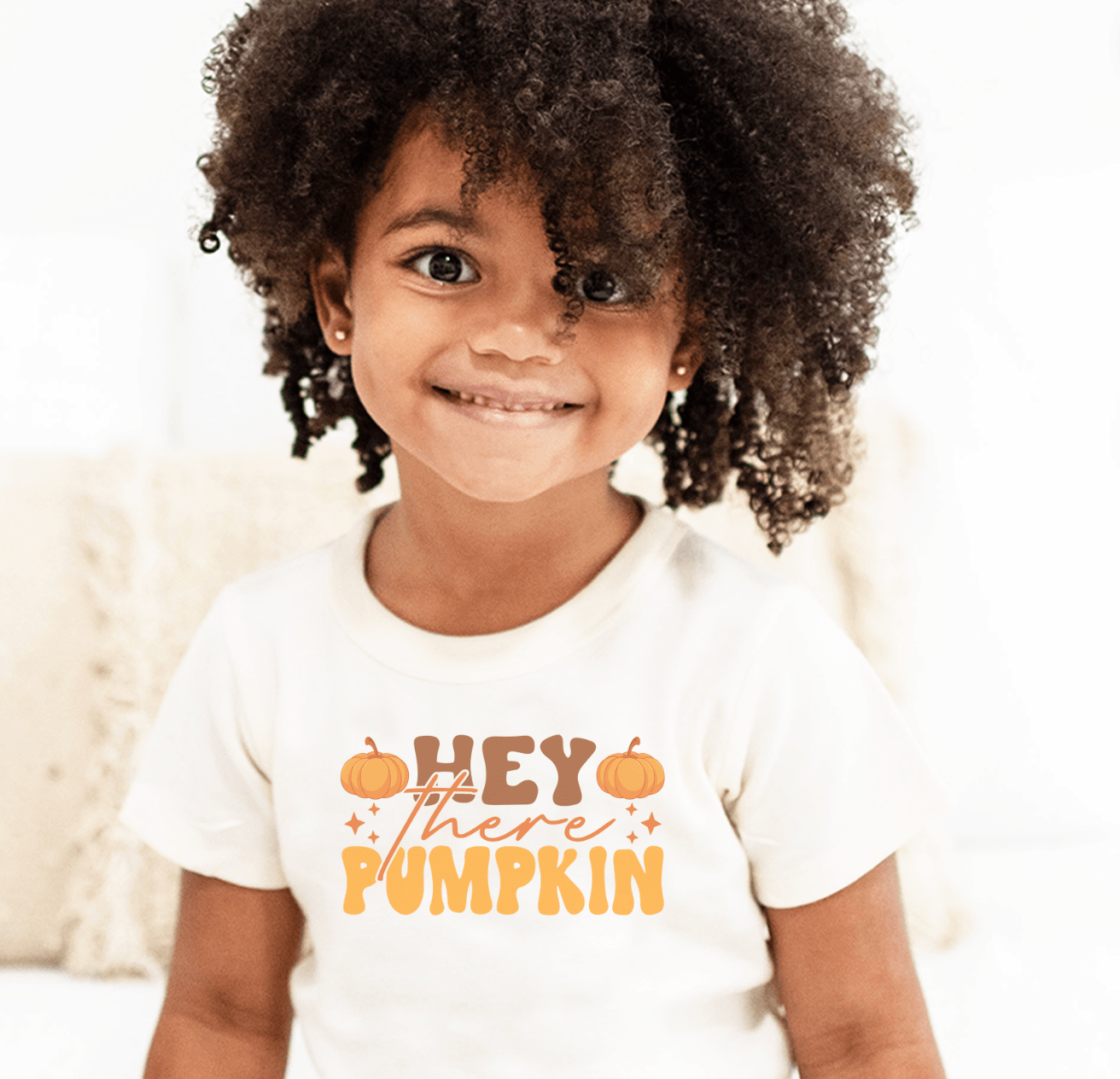 Organic Toddler Graphic Tee - Hey There Pumpkin