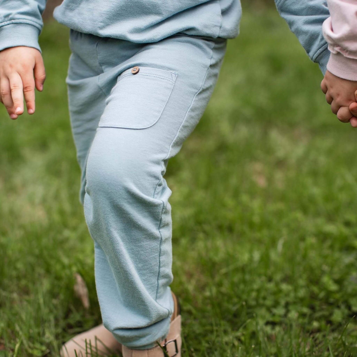 Seamed Toddler Sweatshirt Set - Mountain Blue