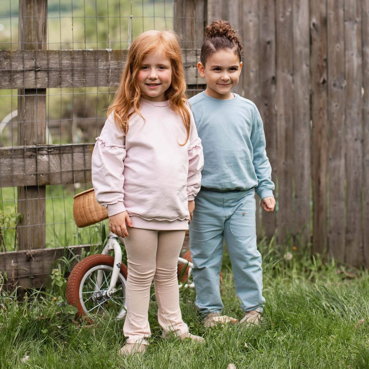 Seamed Toddler Sweatshirt Set - Mountain Blue