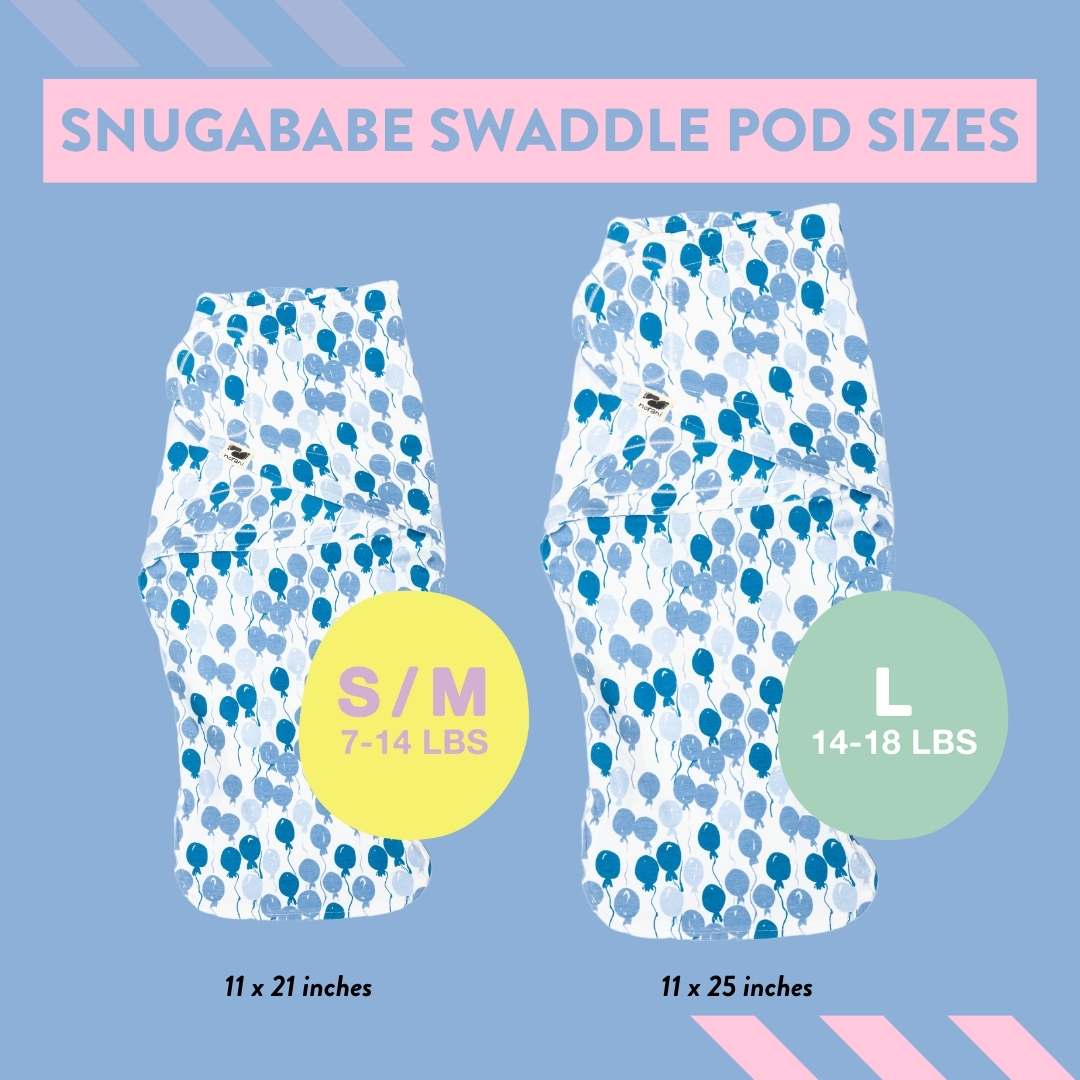 Snugababe Swaddle™ Sleep Pod - Blue Balloons