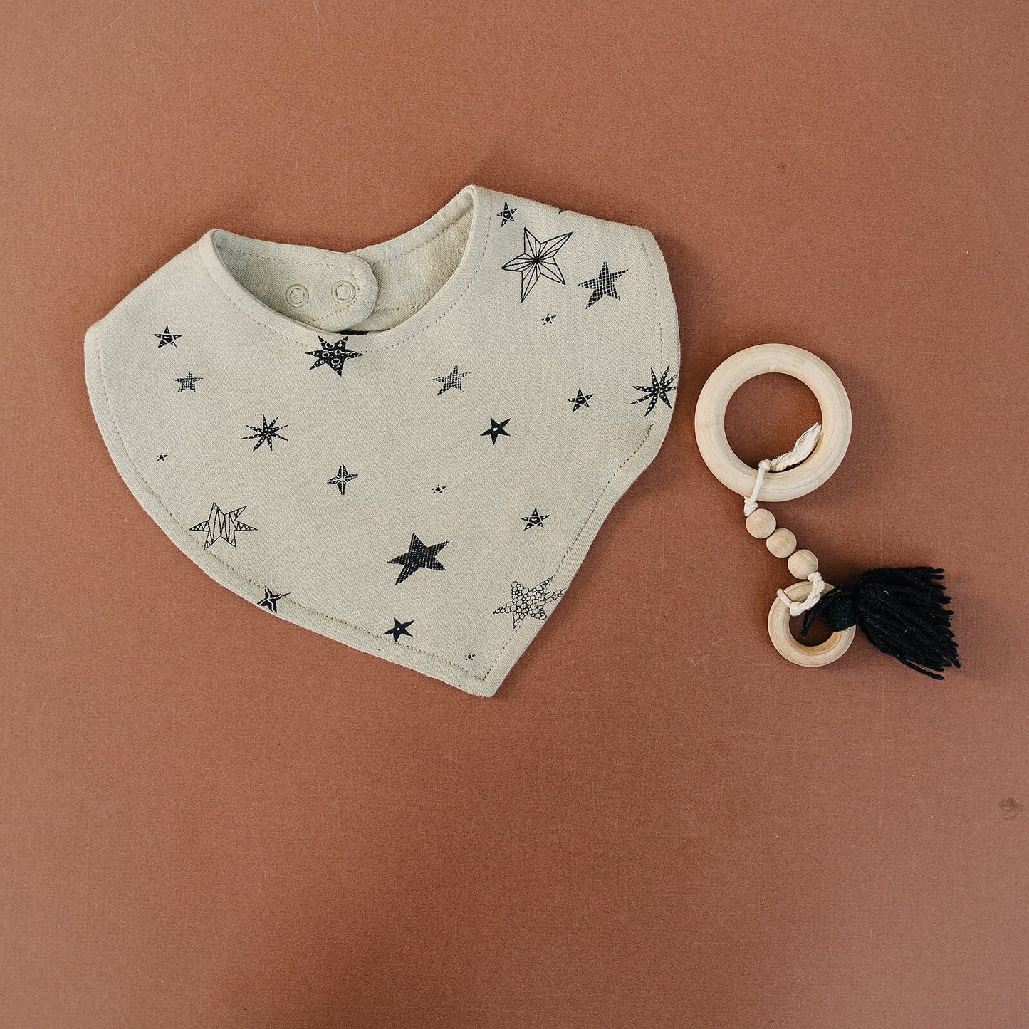 Organic Baby Bib - Cosmic Stars