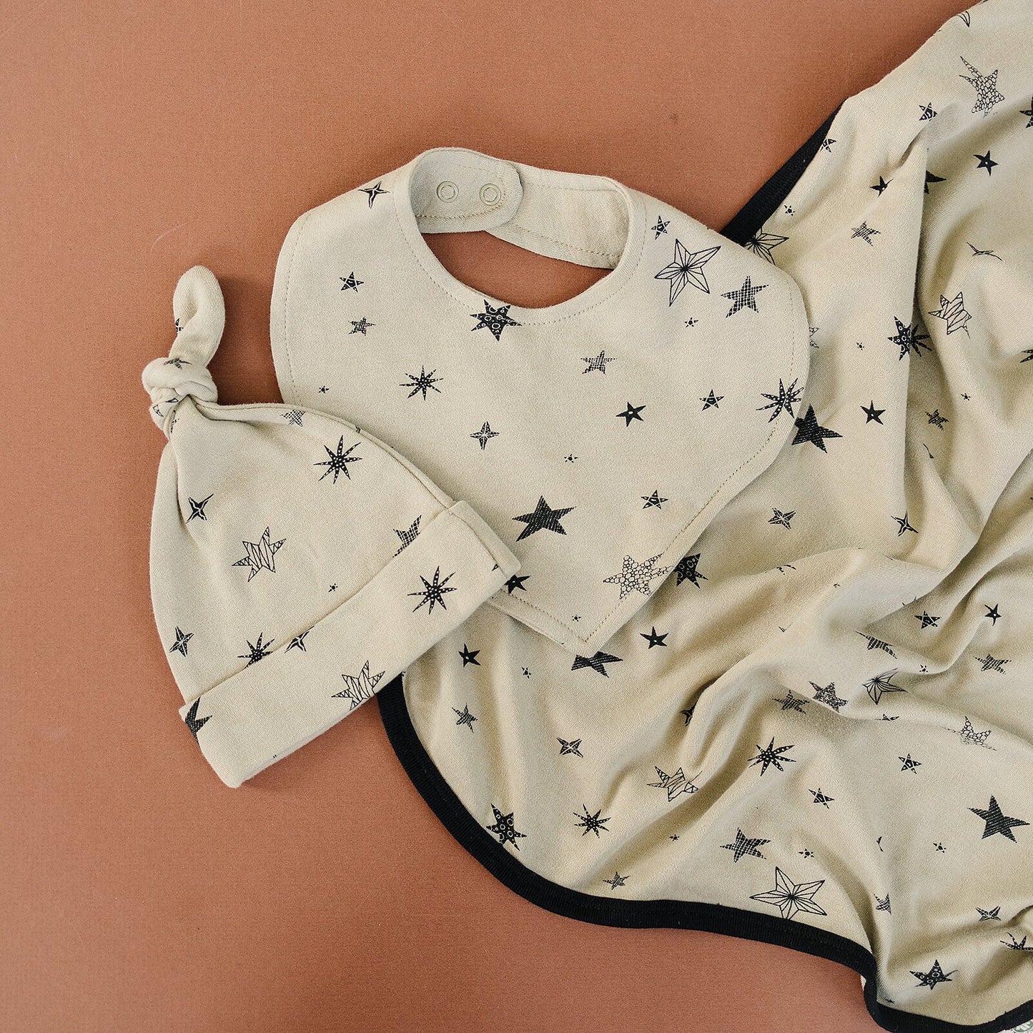 Organic Baby Bib - Cosmic Stars