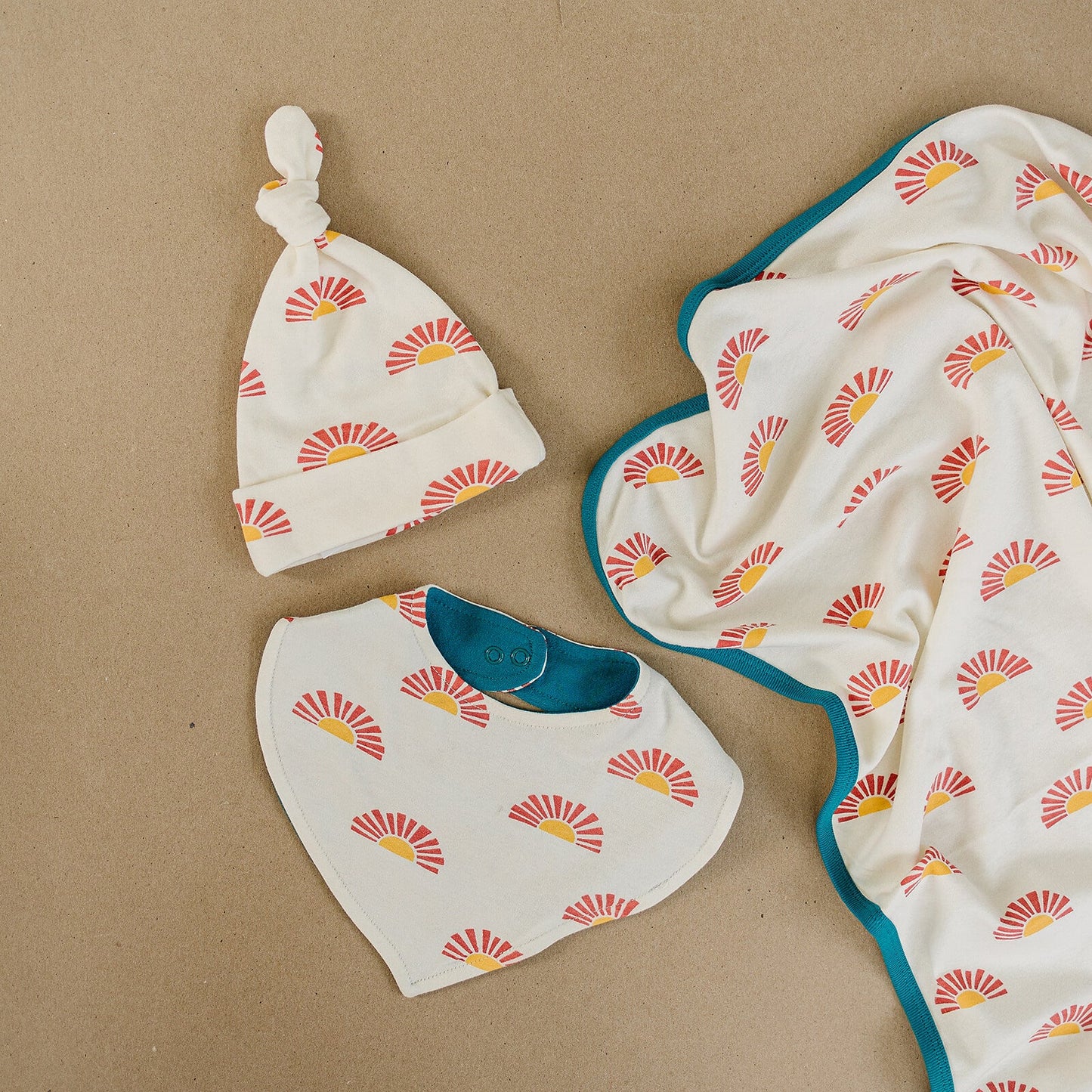 Organic Baby Bib - Sunrise