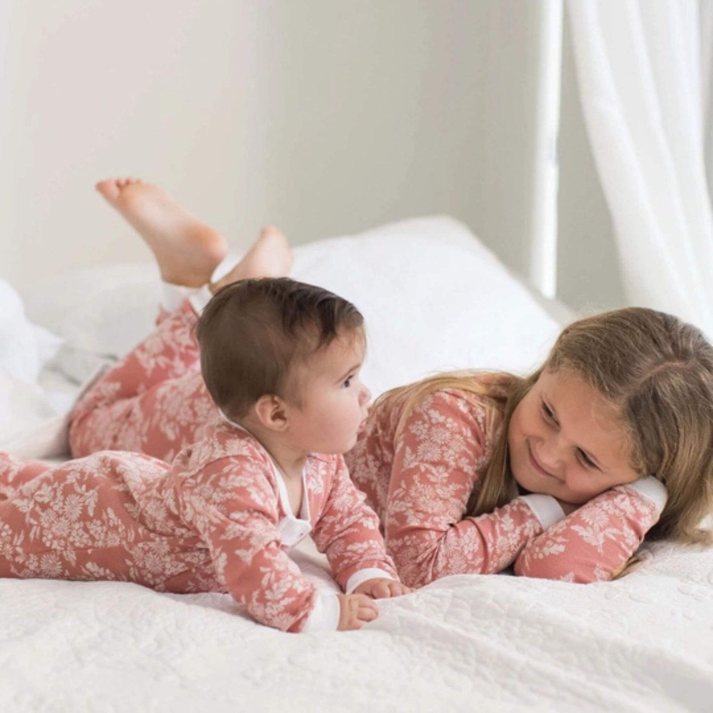 Vibrant Garden Organic Cotton Floral Toddler & Kid Pajamas