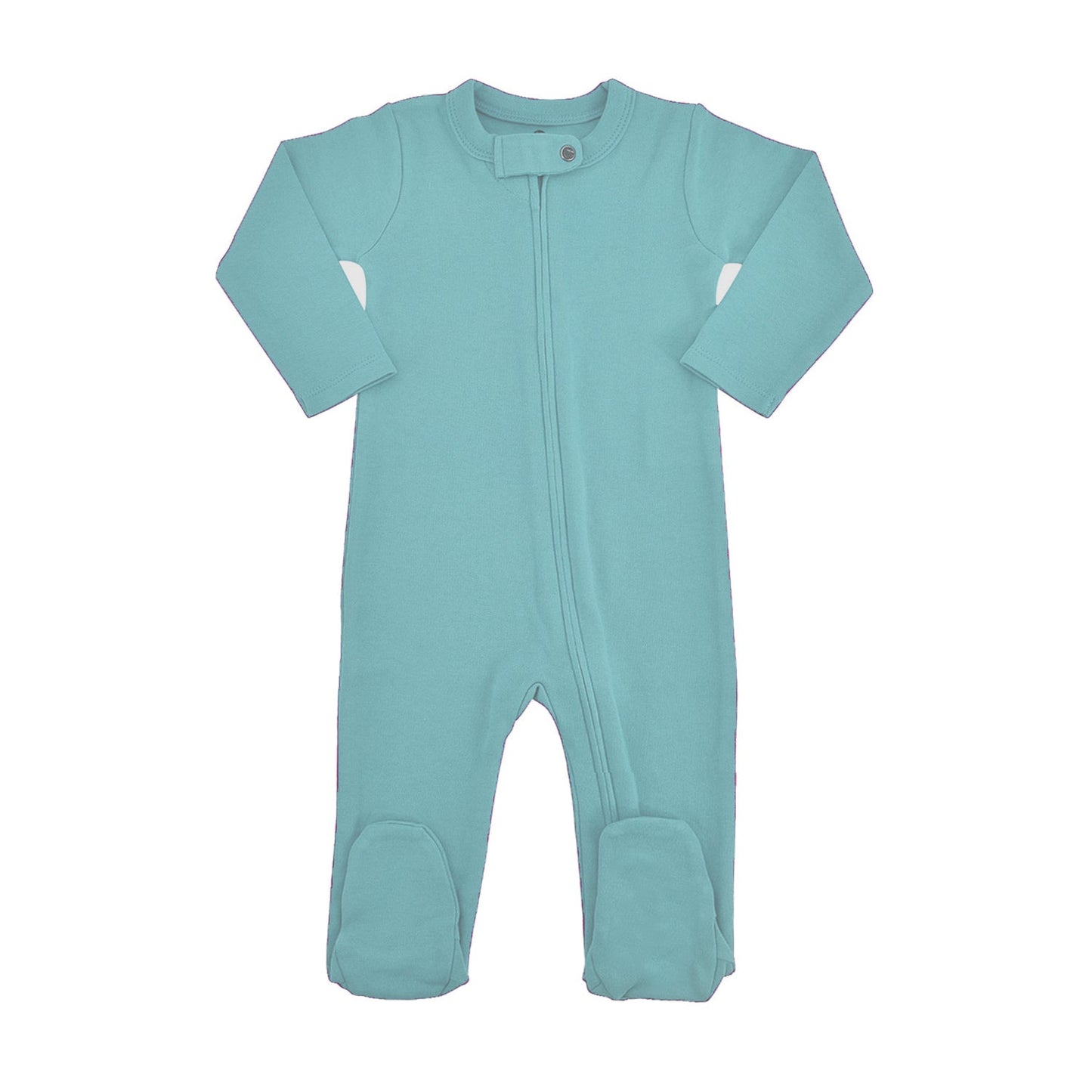 Organic Baby Footed Sleeper - Vintage Aqua