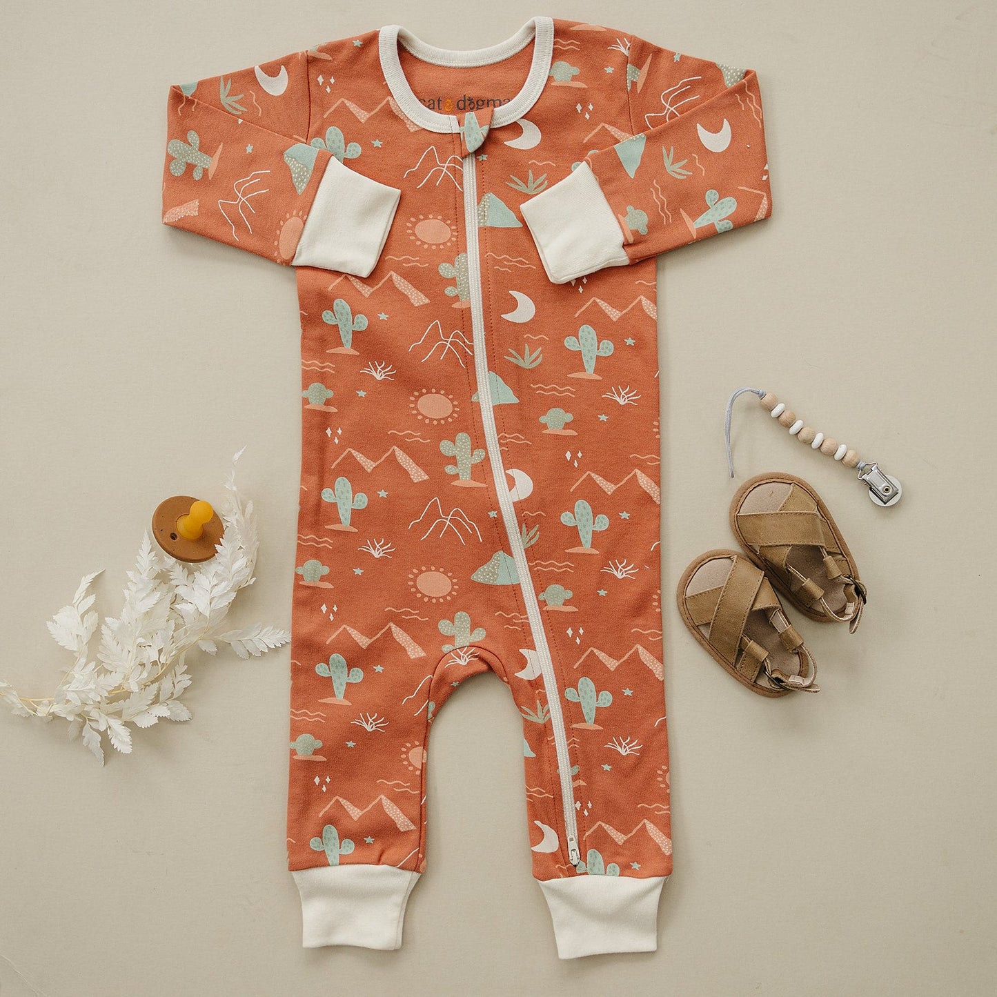 Organic Baby Romper - Desert