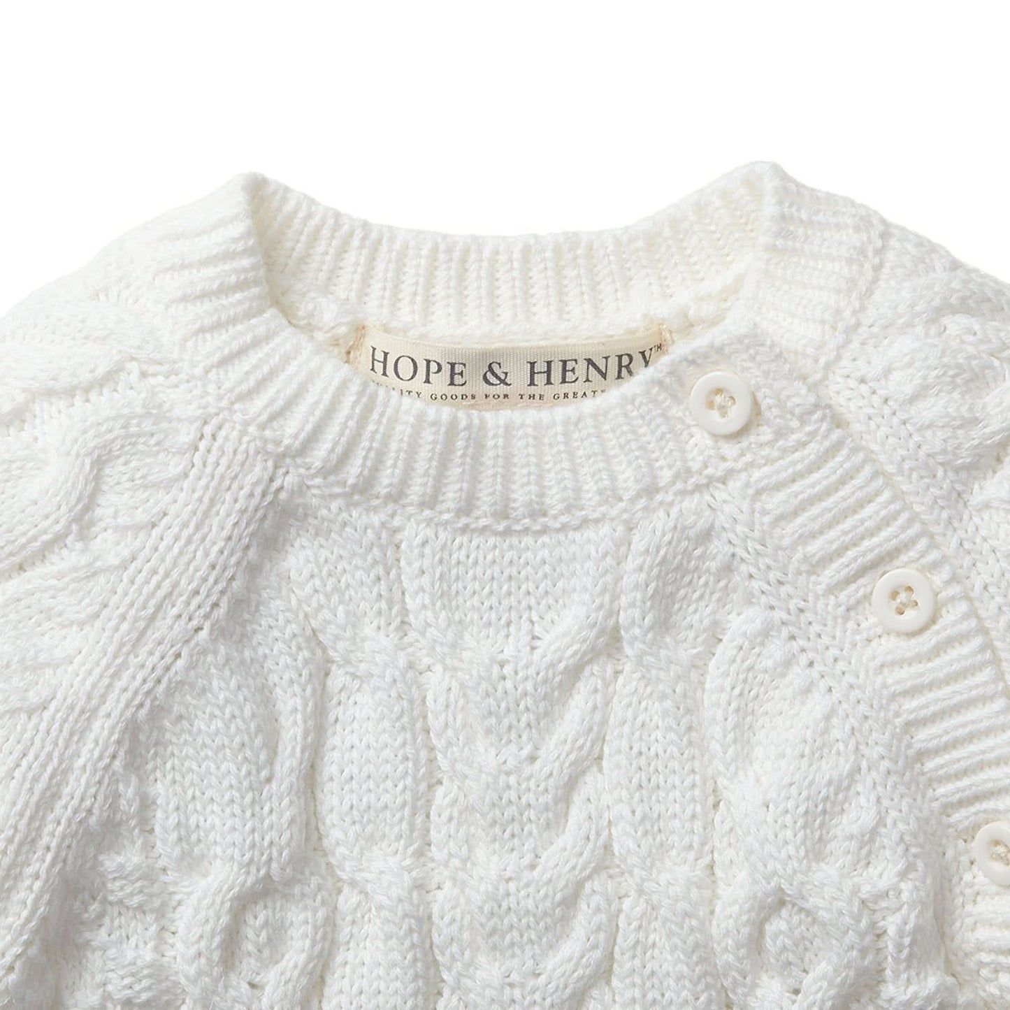 Baby Organic Cable Knit Sweater Romper