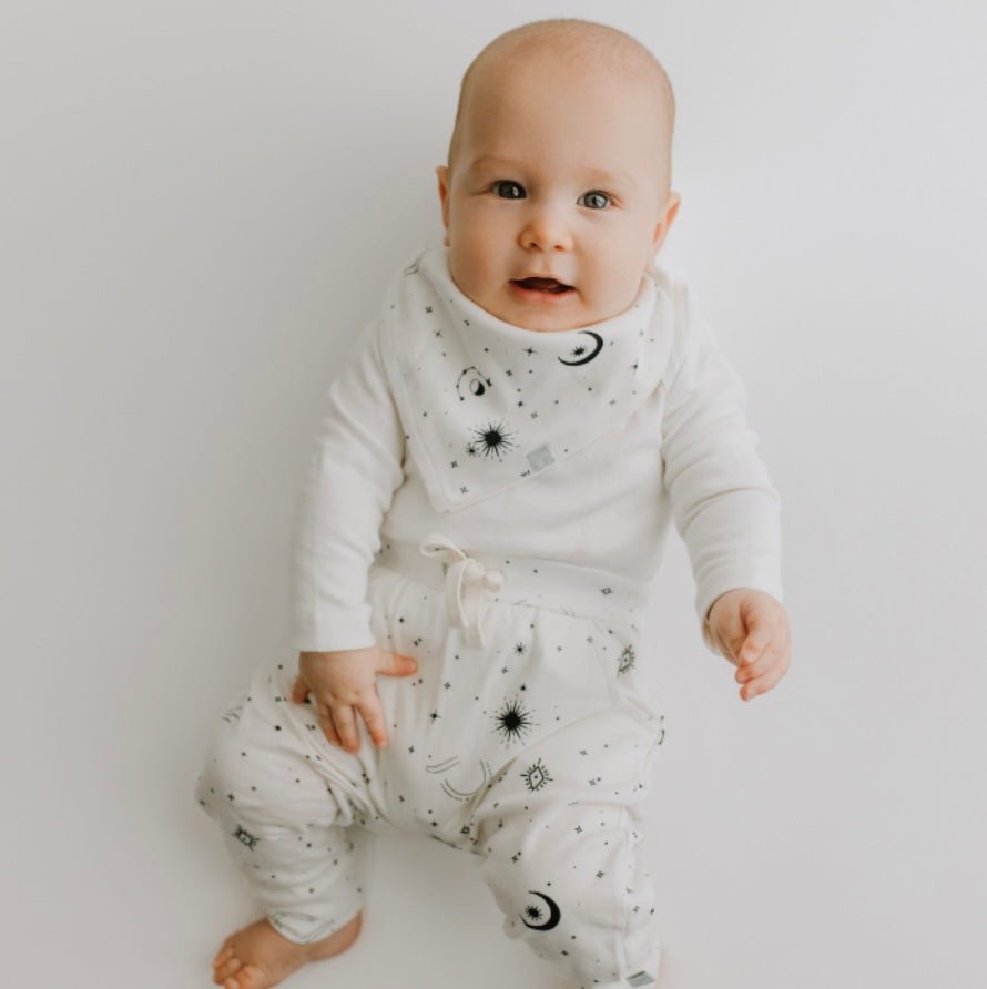 Organic Baby Kerchief Bib - Celestial
