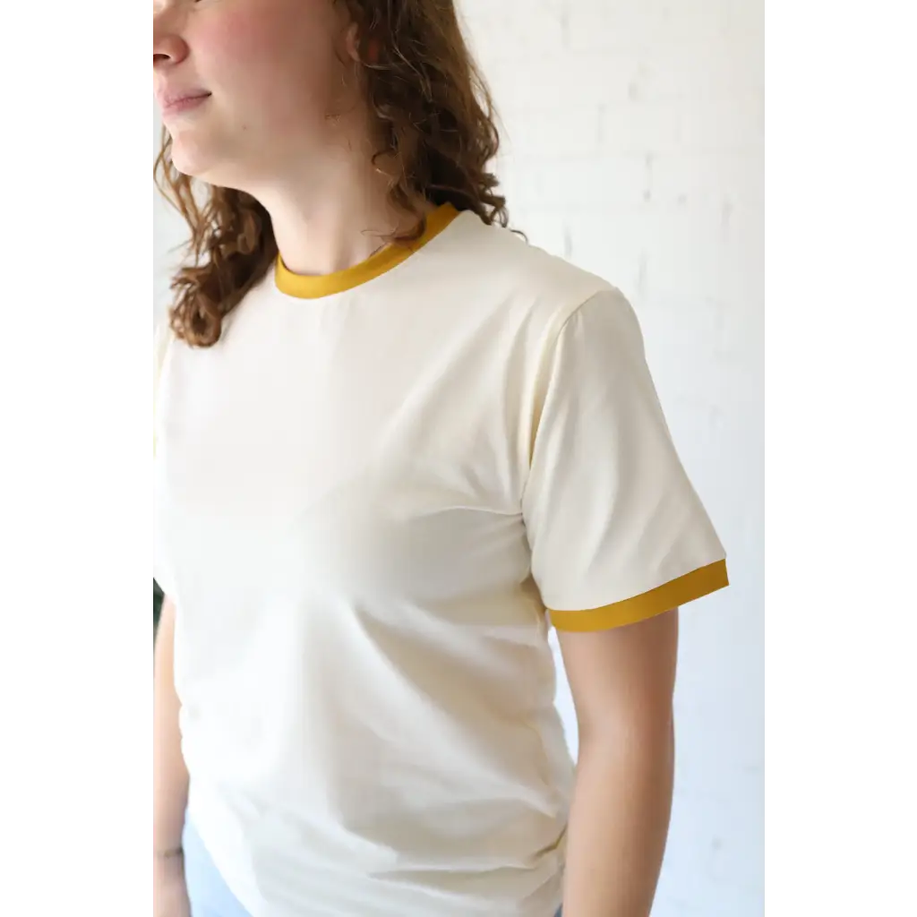 Organic Women's Ringer T-Shirt - Mustard