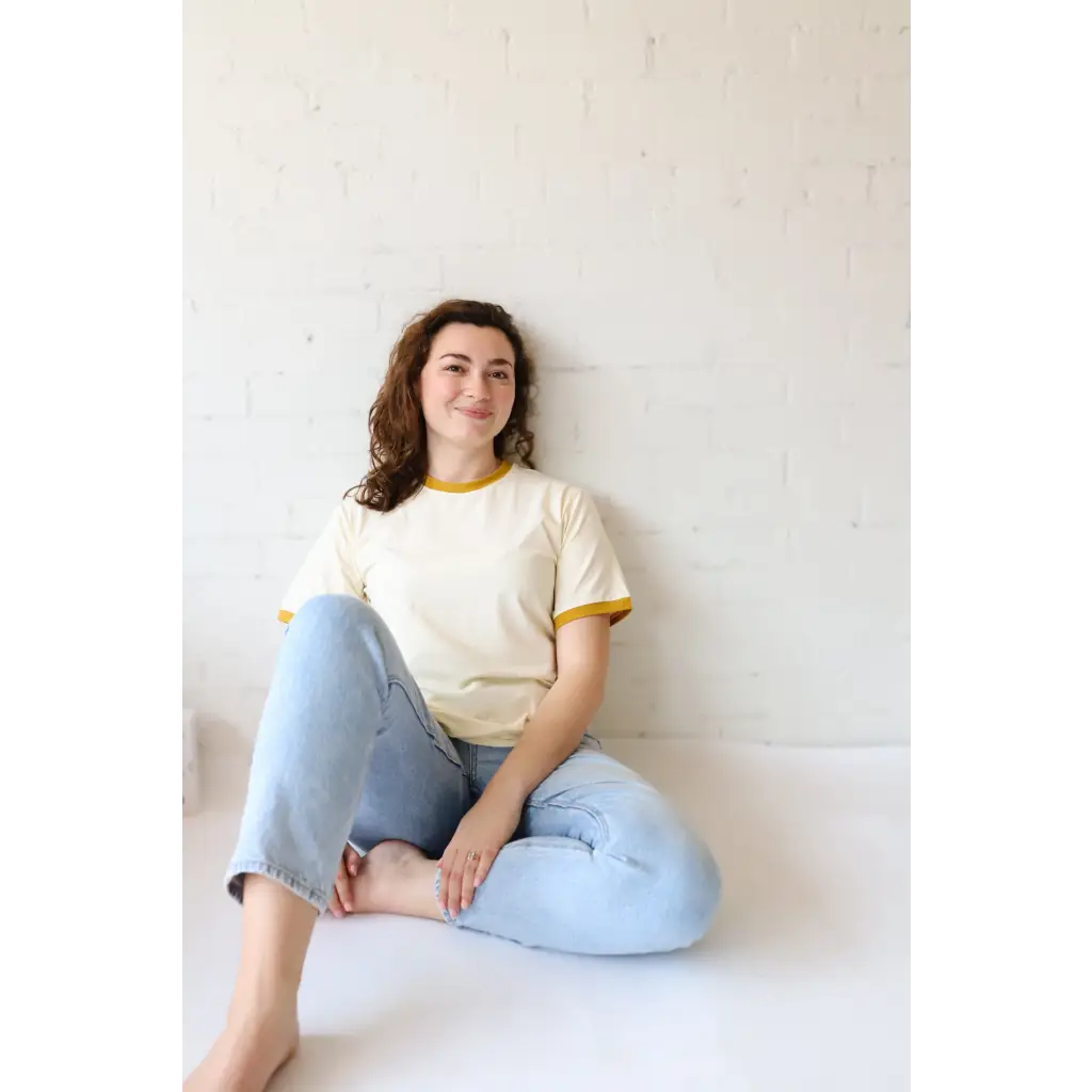 Organic Women's Ringer T-Shirt - Mustard
