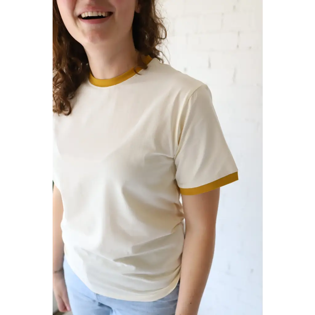 Organic Women's Ringer T-Shirt - Mustard