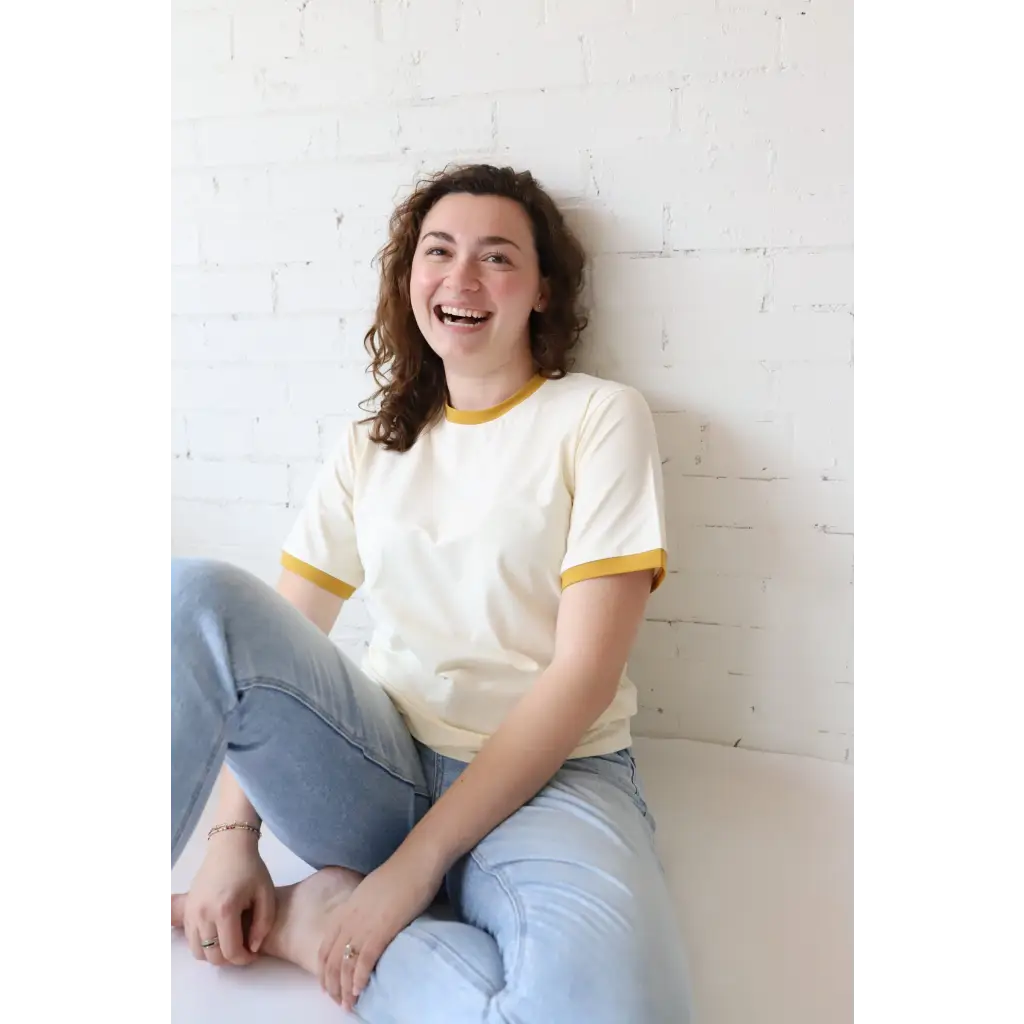 Organic Women's Ringer T-Shirt - Mustard