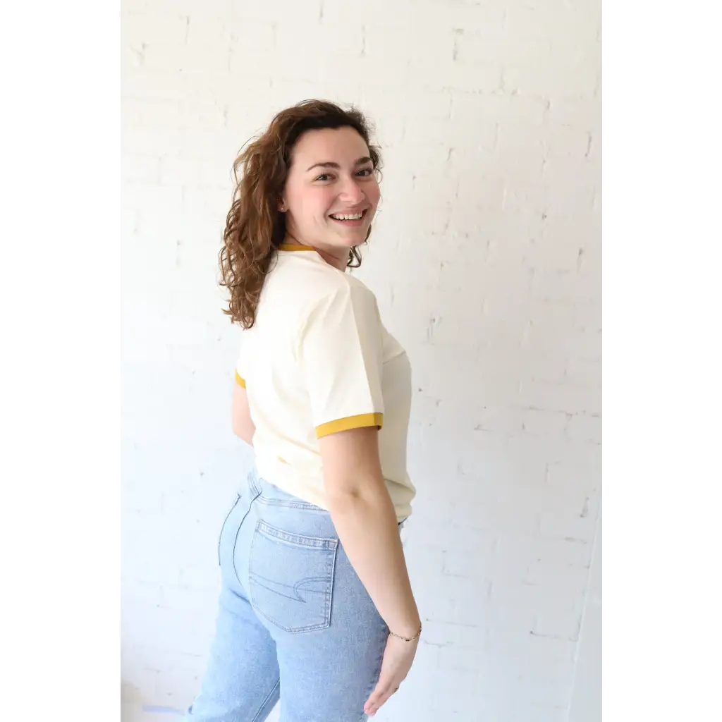 Organic Women's Ringer T-Shirt - Mustard