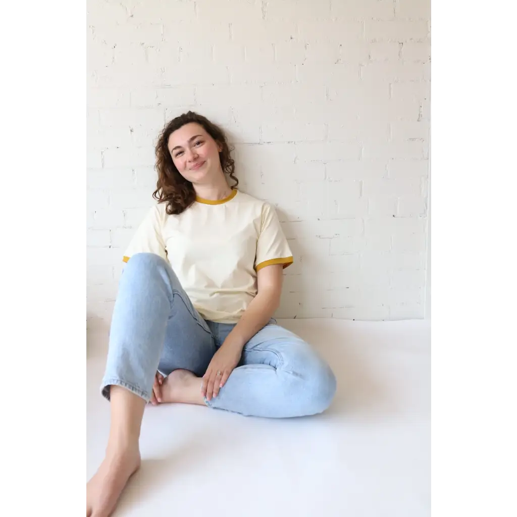 Organic Women's Ringer T-Shirt - Mustard