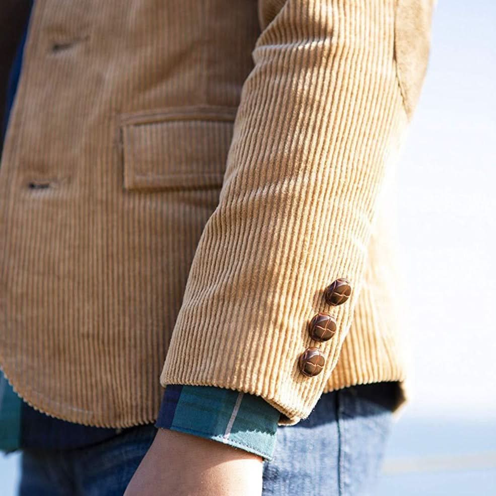 Corduroy Toddler & Kid Boy Blazer with Elbow Patches - Brown