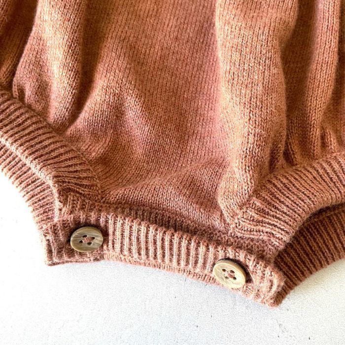 Organic Baby Bubble Romper - Cinnamon