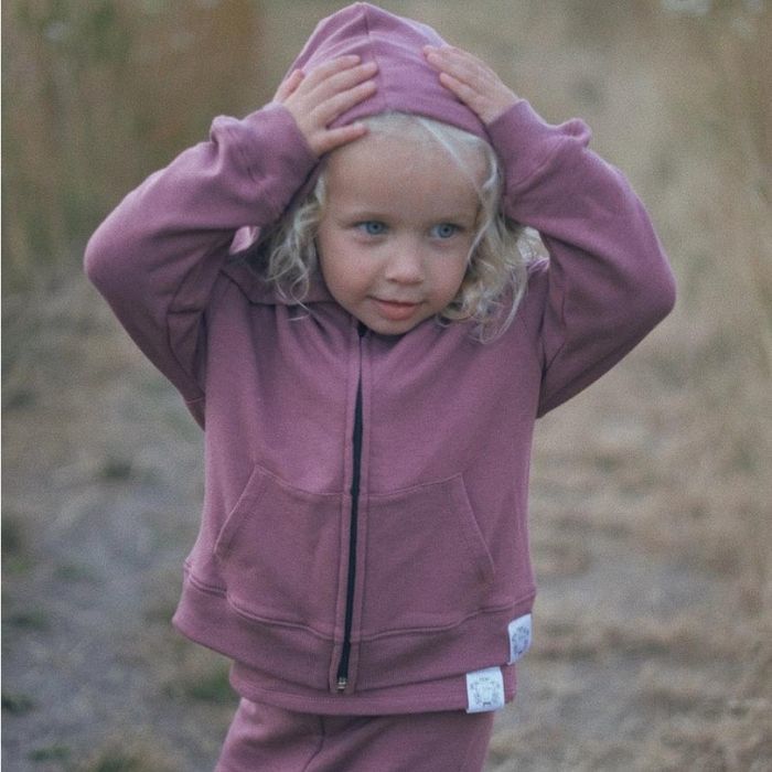 Baby / Toddler Zip Up Hoodie - Rose