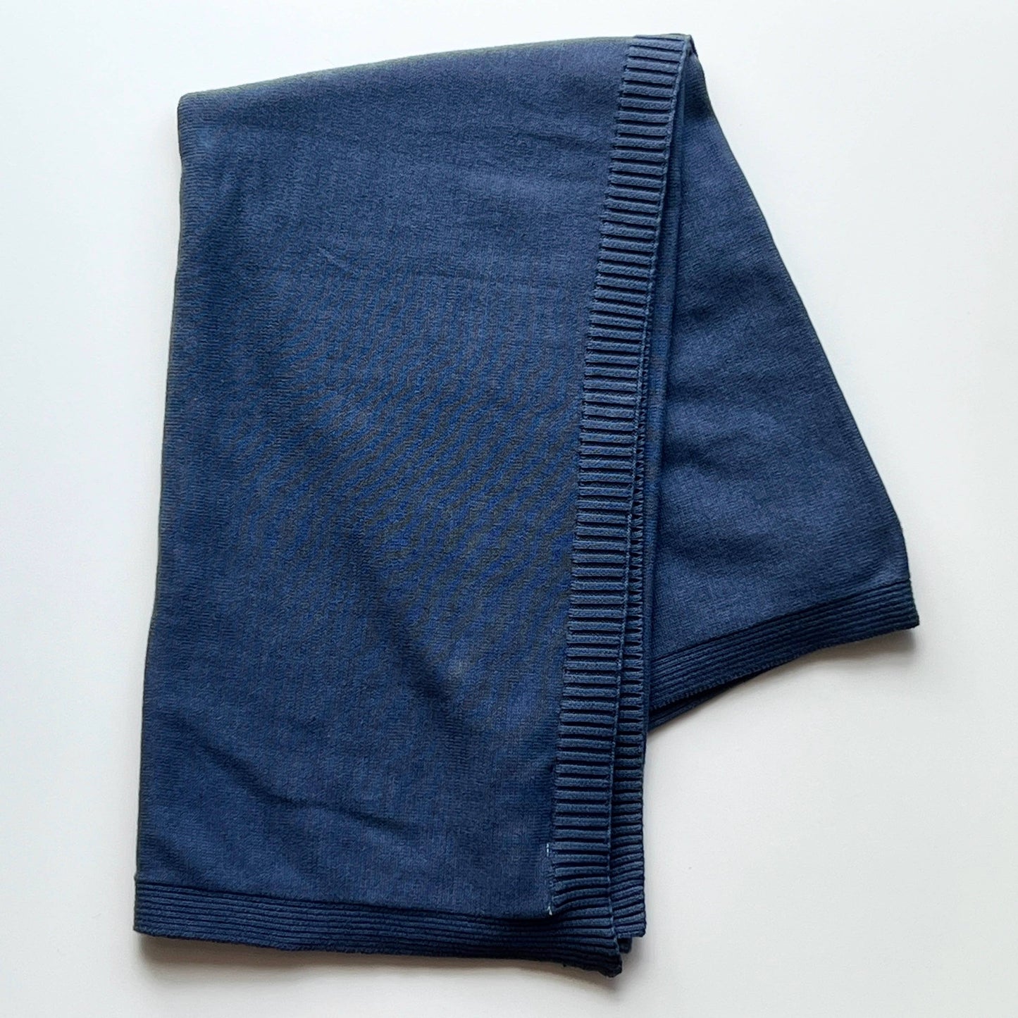 Milan Sweater Knit Organic Cotton Baby Blanket - Navy