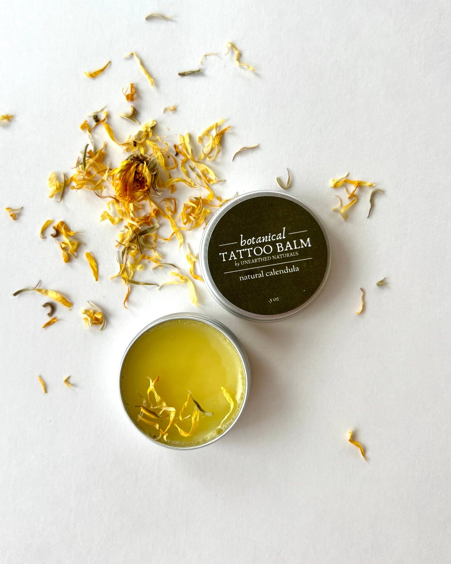 Botanical Tattoo Balm - Calendula Salve: Natural Calendula