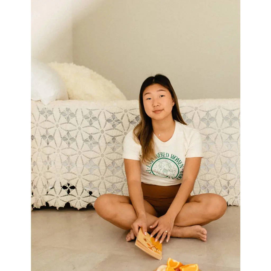 Organic Women's Graphic T-shirt - Empowered Women Empower the World