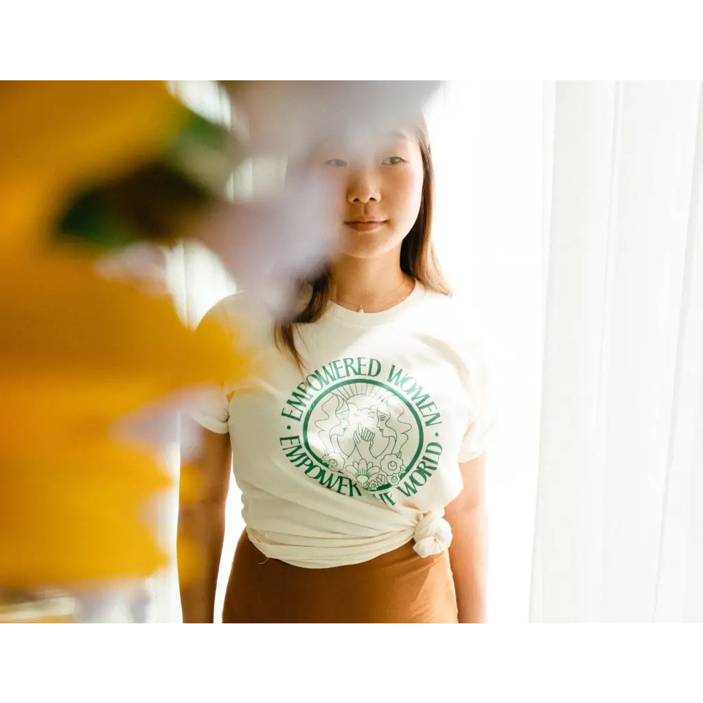 Organic Women's Graphic T-shirt - Empowered Women Empower the World
