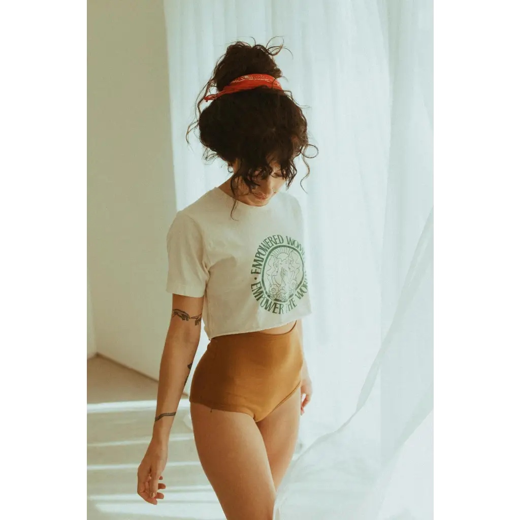Organic Women's Graphic T-shirt - Empowered Women Empower the World