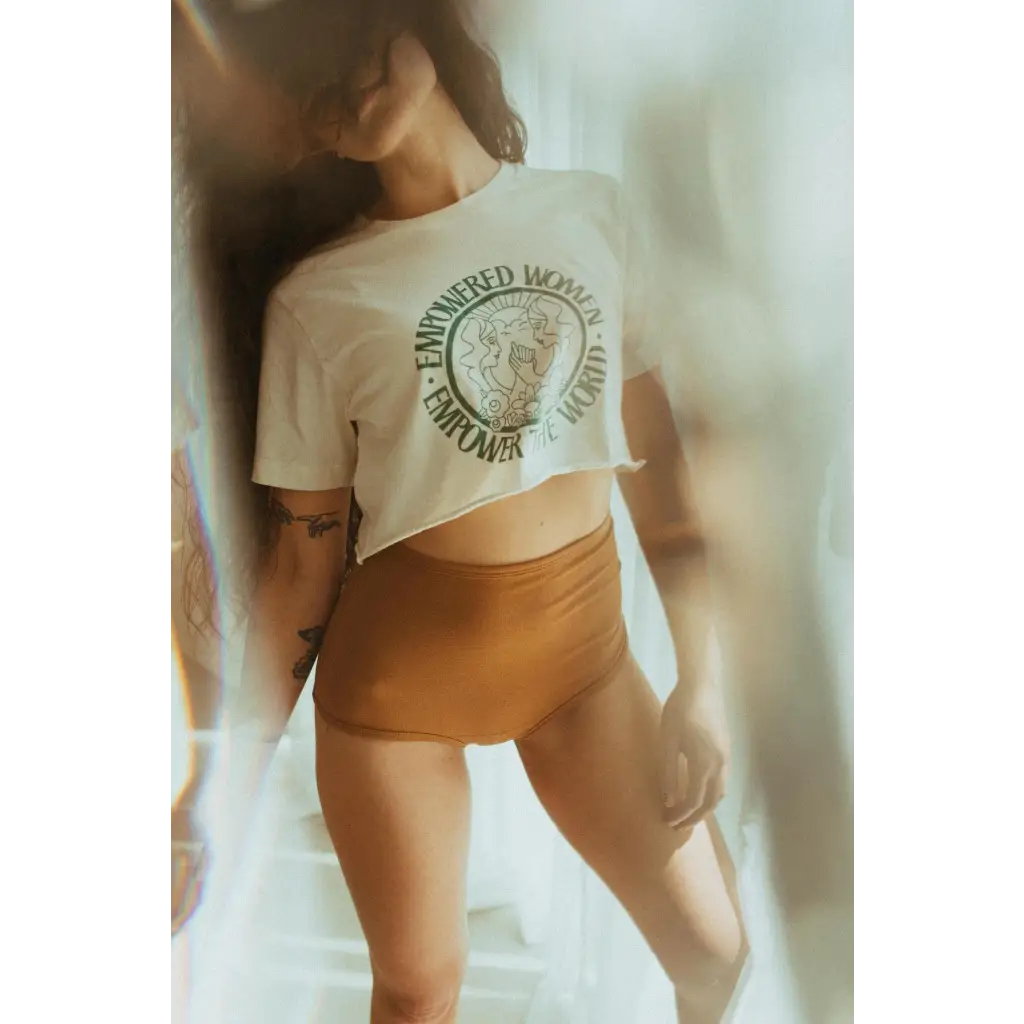 Organic Women's Graphic T-shirt - Empowered Women Empower the World