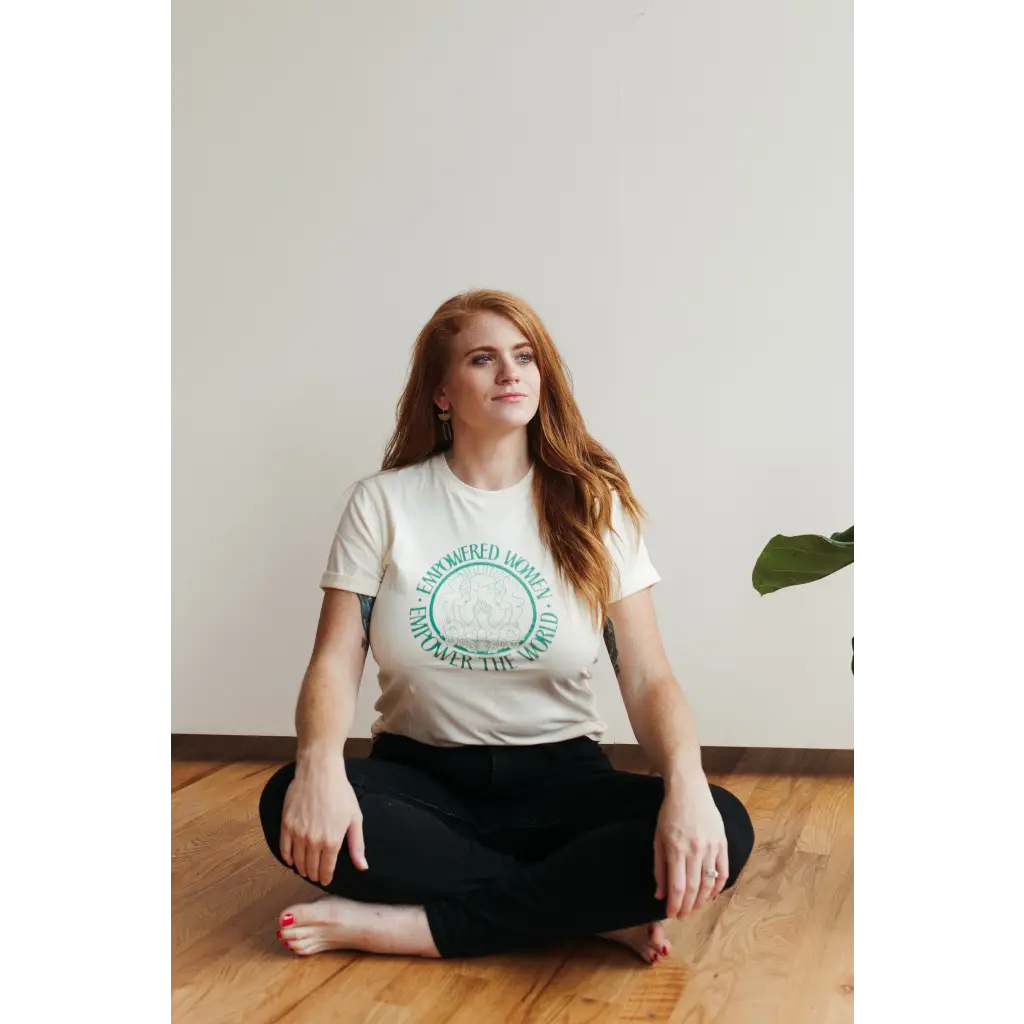 Organic Women's Graphic T-shirt - Empowered Women Empower the World