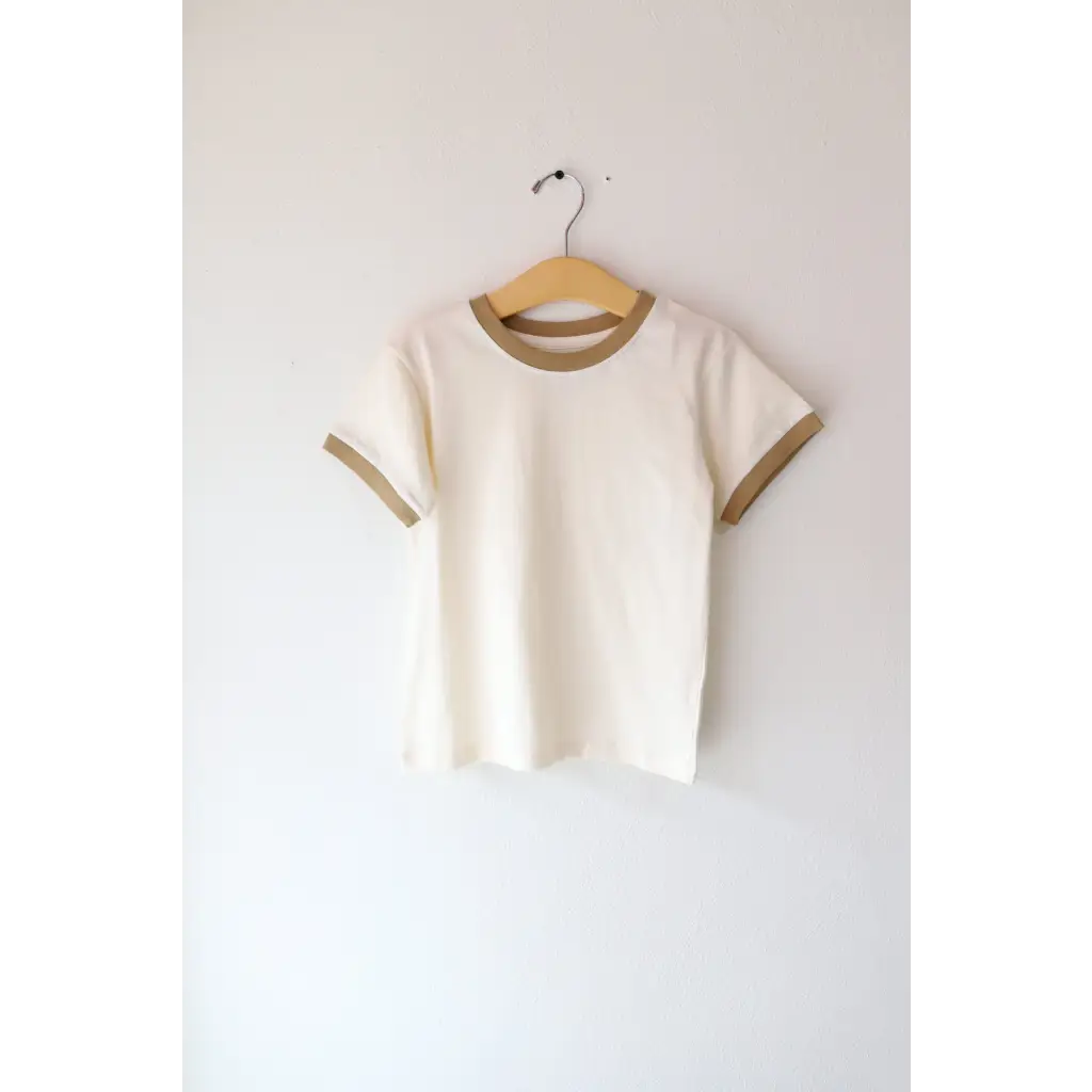 Organic Toddler & Kids Everyday Ringer Tee - Muted Brown