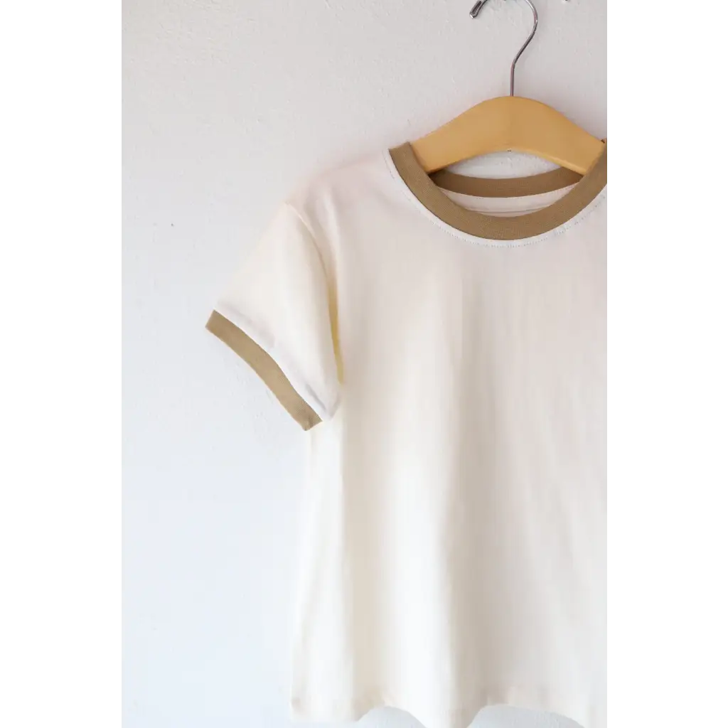 Organic Toddler & Kids Everyday Ringer Tee - Muted Brown