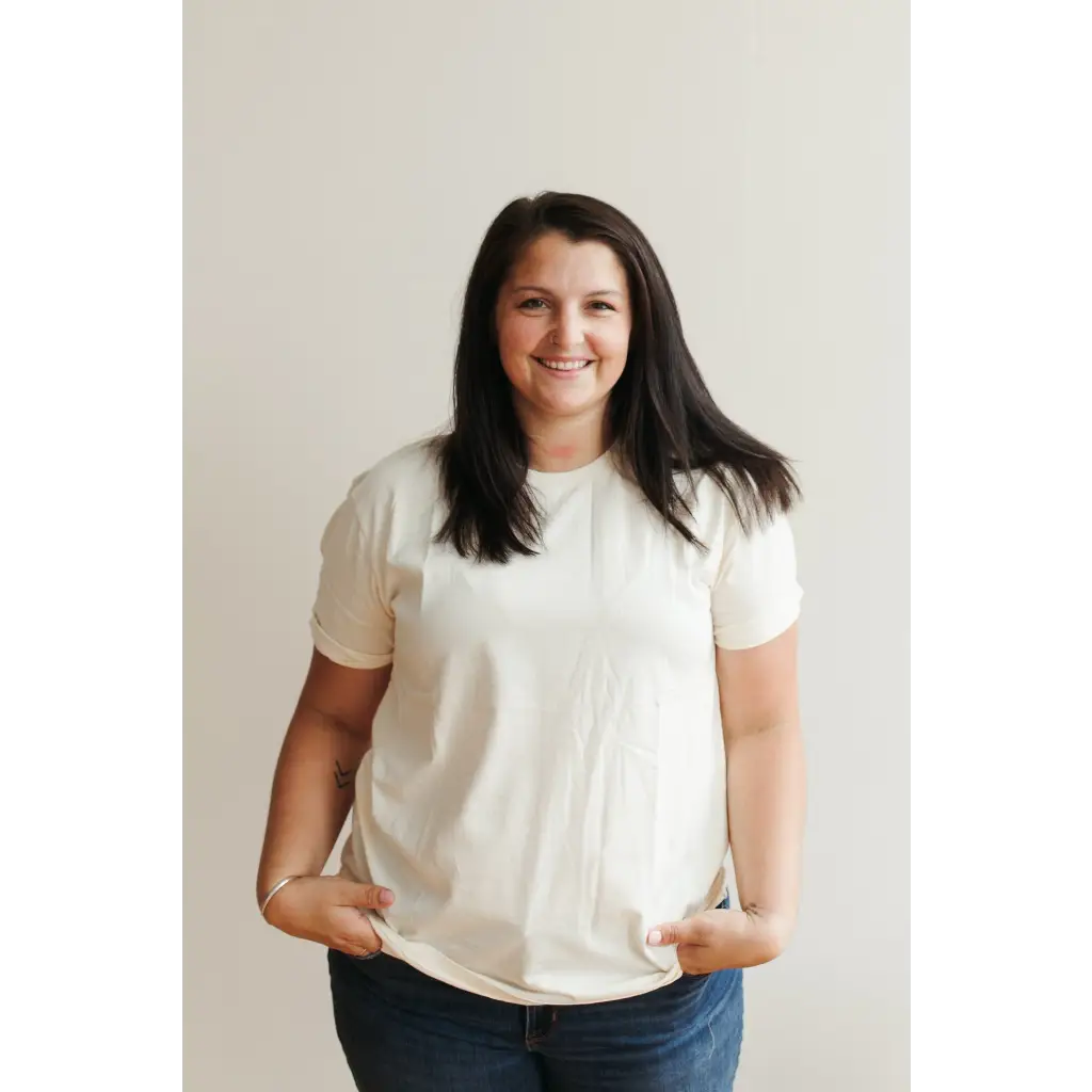 Adults Organic Cotton Everyday T-Shirt in Natural