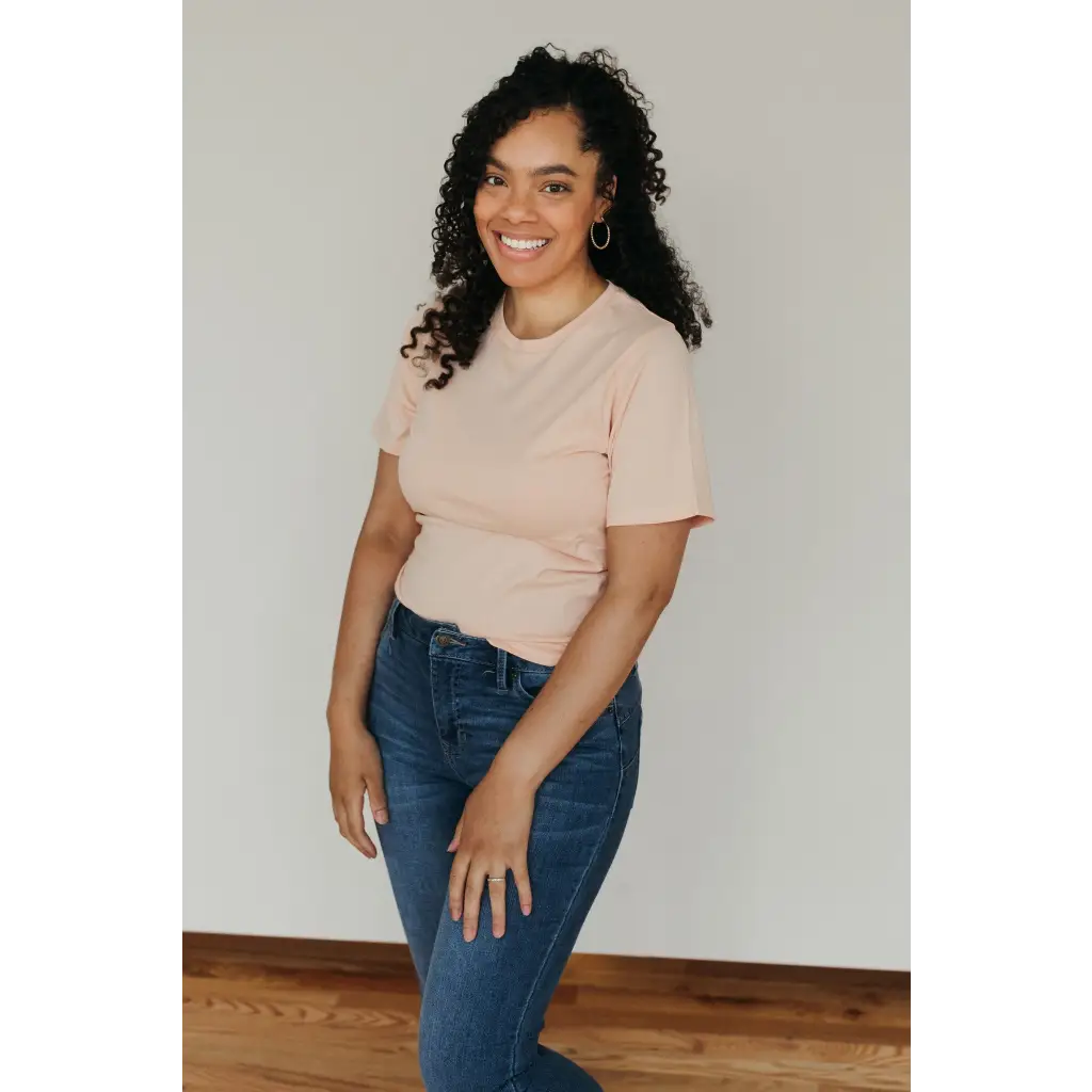 Organic Women's Basic T-Shirt - Peach