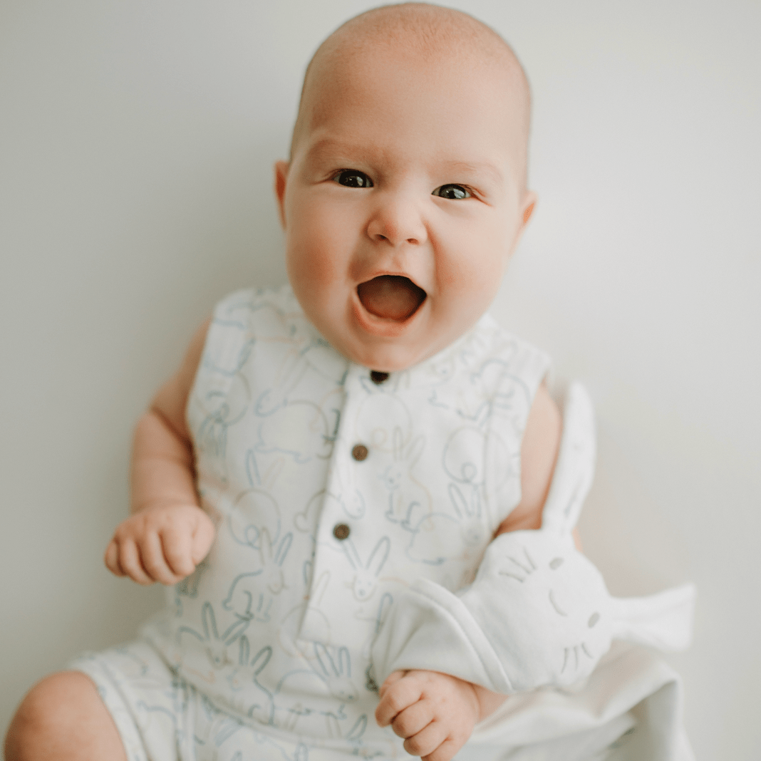 Organic Baby Tank Romper - Bunnies