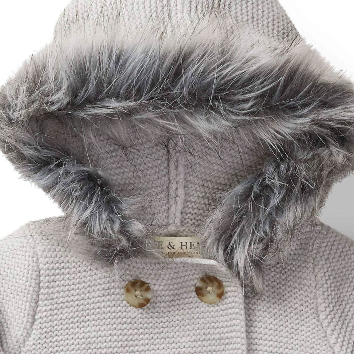Baby Faux Fur Hooded Sweater Set