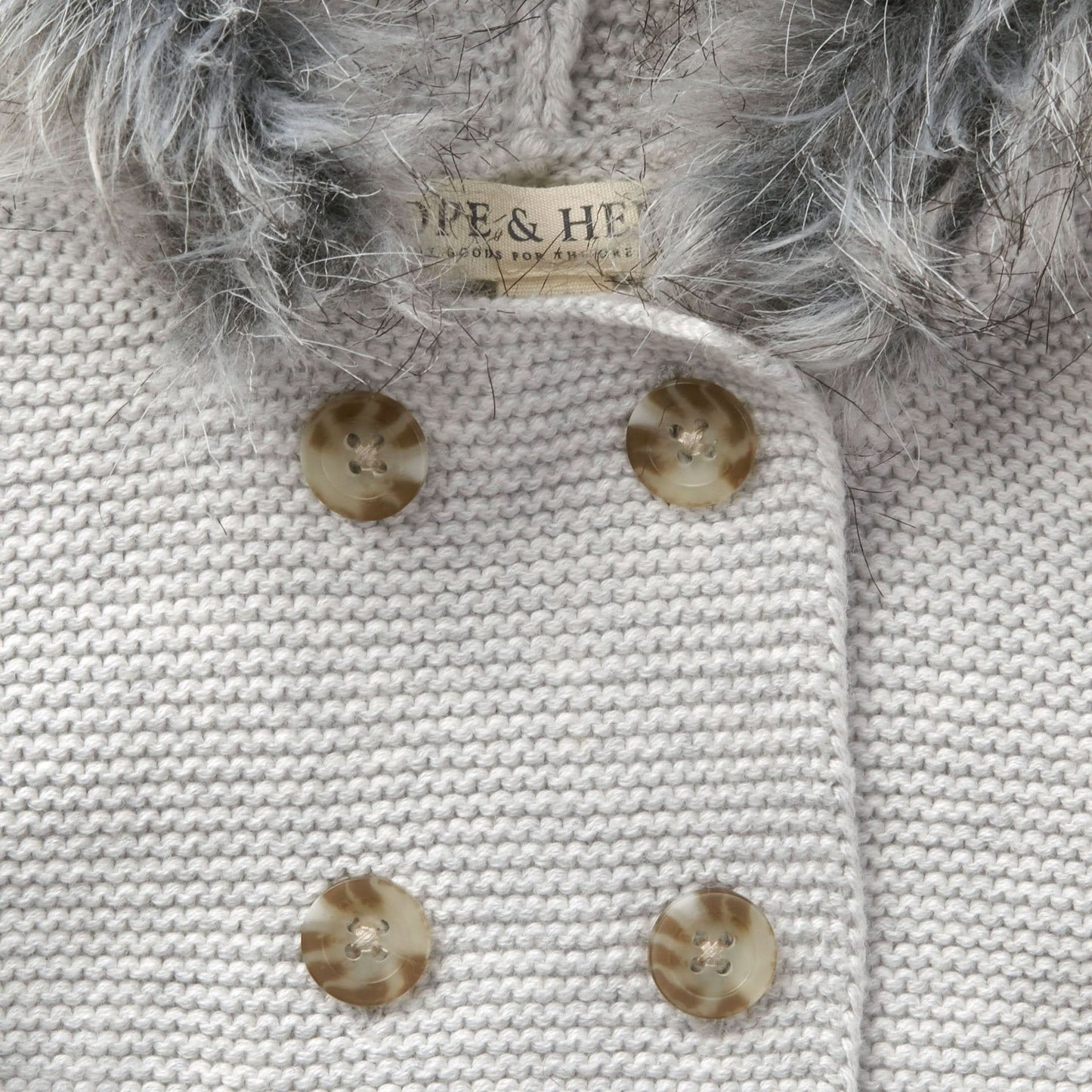 Baby Organic Faux Fur Hooded Sweater