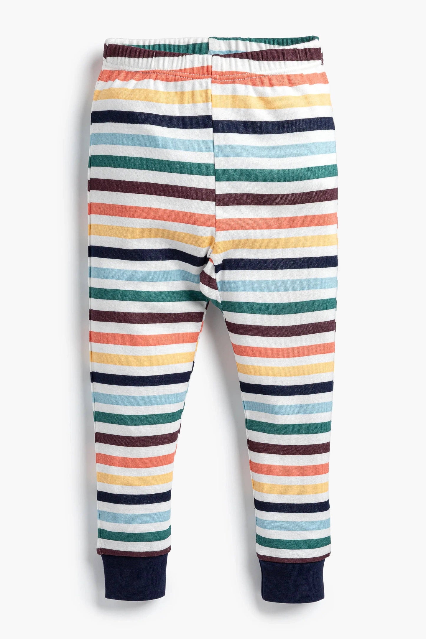 Organic Toddler & Kids Two-Piece Pajama Set - Fall Stripes