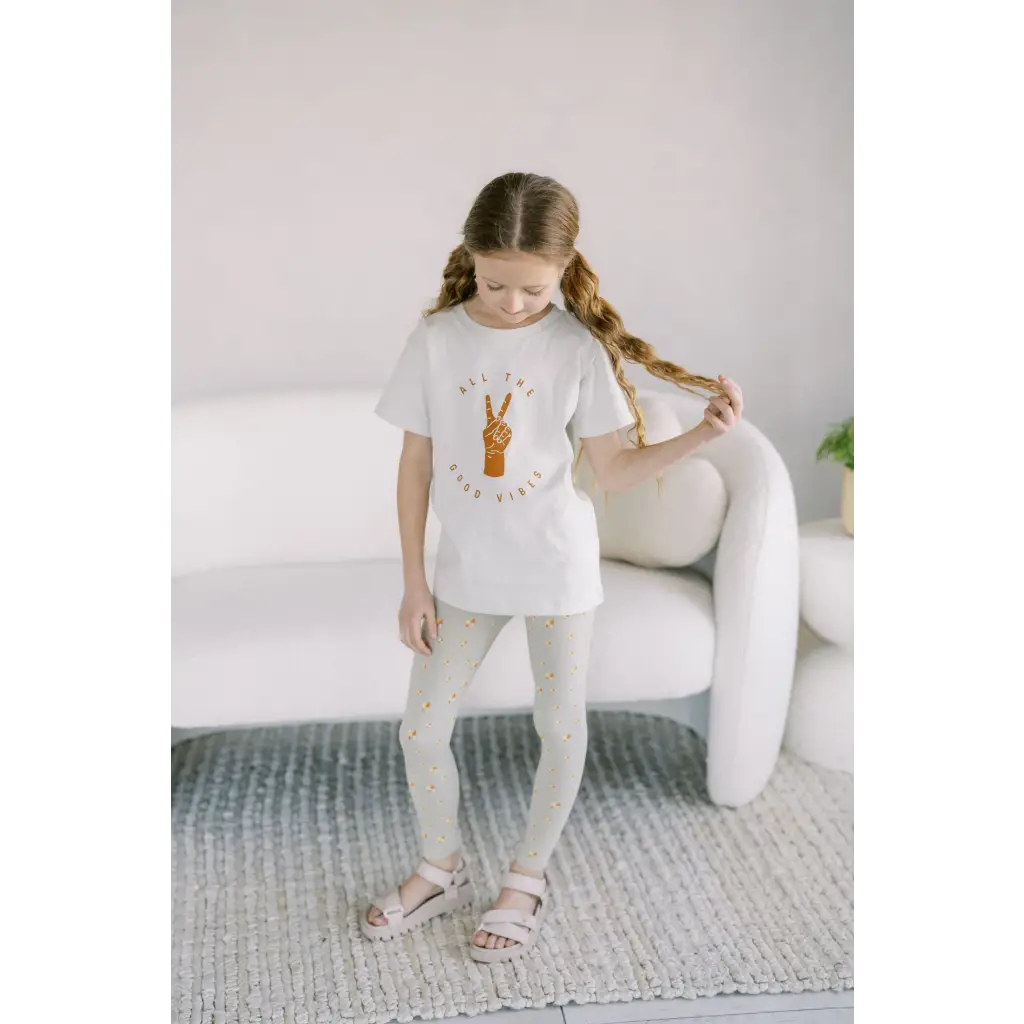 Organic Toddler & Kids Lightweight Leggings - Small Trees