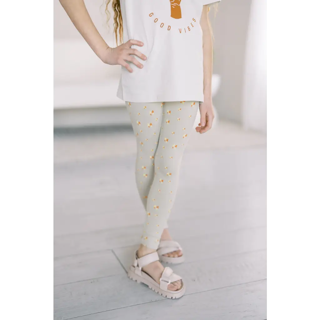 Organic Toddler & Kids Lightweight Leggings - Small Trees