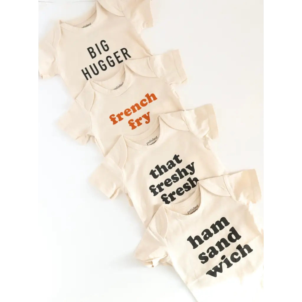 Organic Cotton Baby Onesie - Ham Sandwich