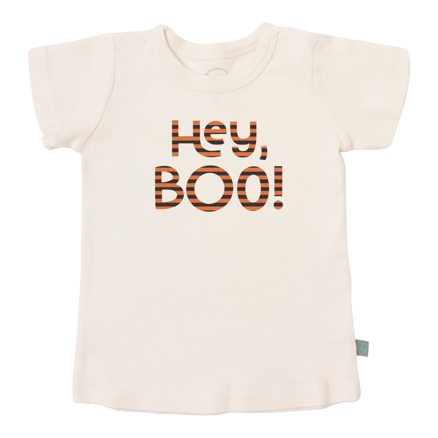 Organic Toddler Halloween Tee - Hey Boo