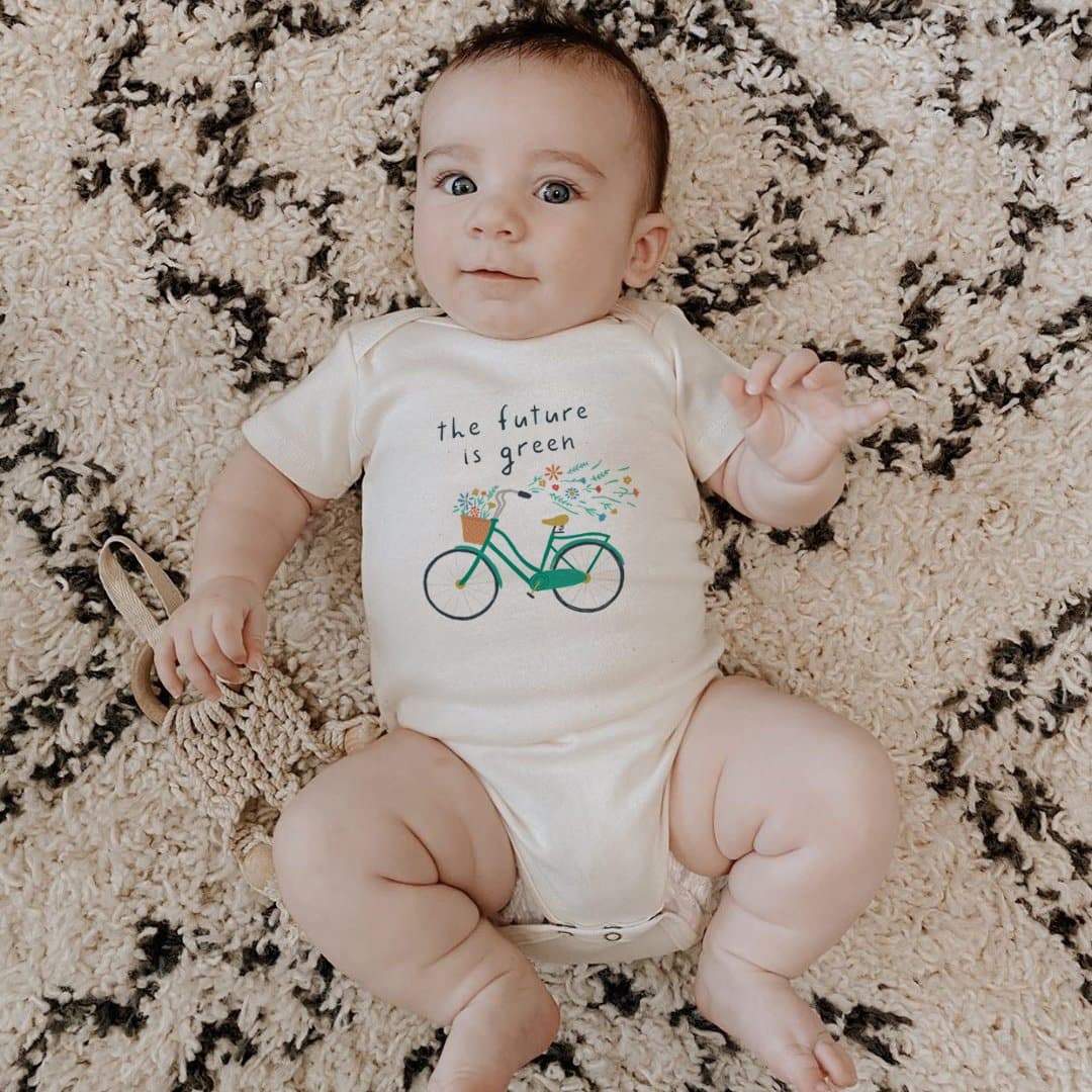 Organic Baby Graphic Bodysuit - Future is Green