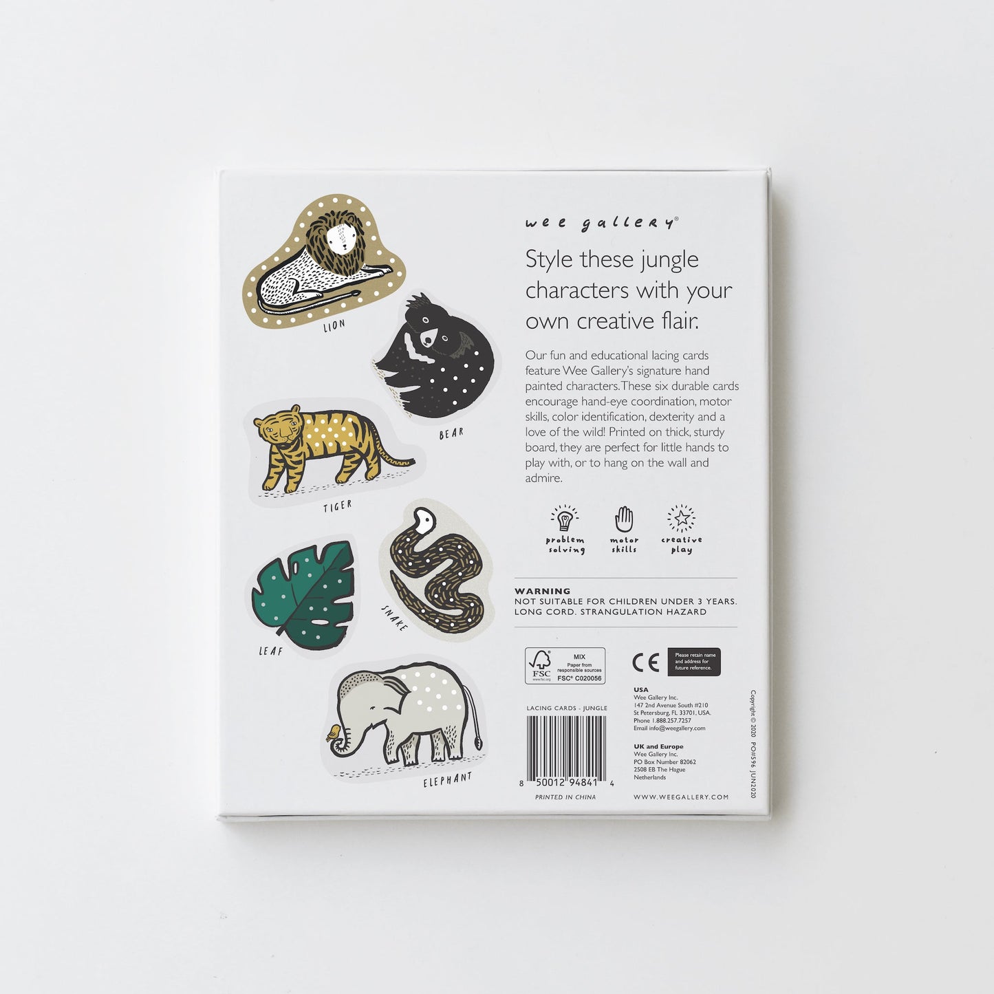 Toddler Lacing Cards - Jungle Animals
